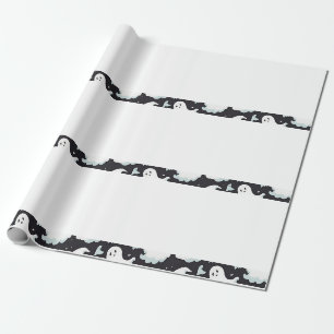 Haunted House Trick Treat Halloween Wrapping Paper