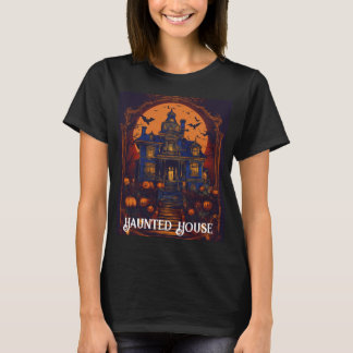 Haunted House Vintage Harvest Moon T-shirt