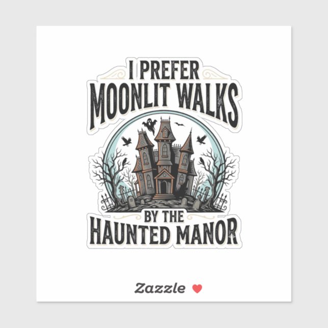 Haunted House Walks Funny Vintage Halloween Tee (Sheet)
