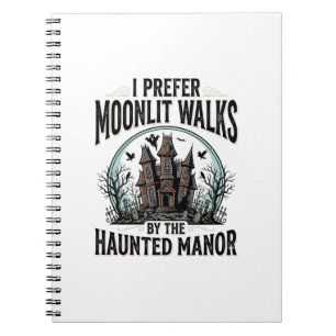 Haunted House Walks Funny Vintage Halloween Tee Notebook