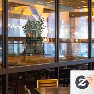 Haunted House Window Cling