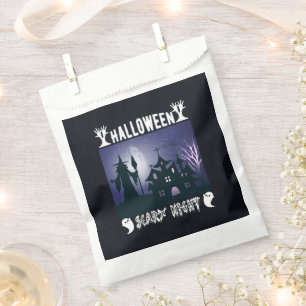 Haunted House Witch Ghost Happy Halloween Favour Bag