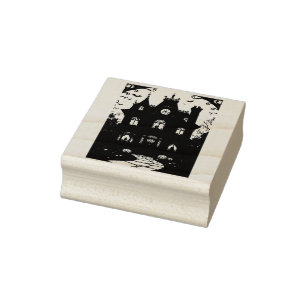 Haunted House Wolf Lane Rubber Stamp