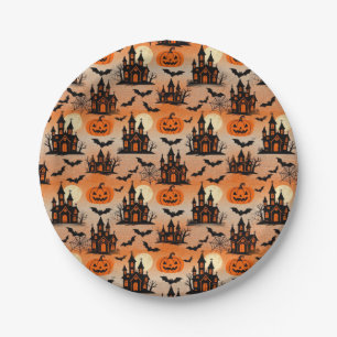 Haunted Houses Paper Plate