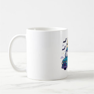 Haunted Ice Cream Truck Retro Halloween Art Coffee Mug