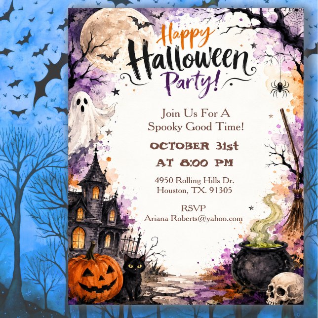 Haunted Mansion Halloween Party Invitation (Creator Uploaded)