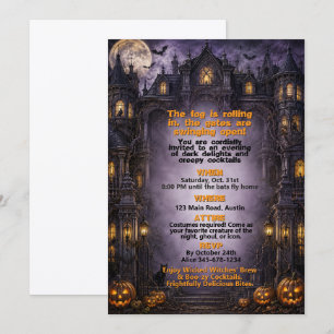 Haunted Mansion Theme Halloween Costume Party Invitation