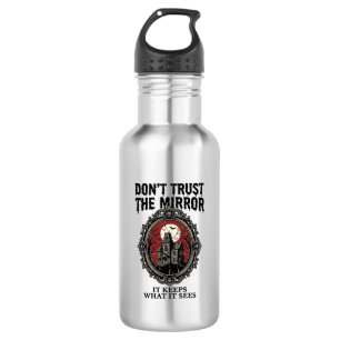 Haunted Mirror Shirt Vintage Engraving Gothic Hous 532 Ml Water Bottle