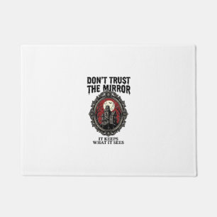 Haunted Mirror Shirt Vintage Engraving Gothic Hous Doormat