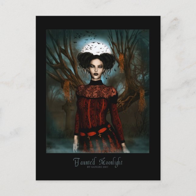 Haunted Moonlight Postcard (Front)