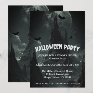 Haunted Mountaintop Halloween Party Invitation