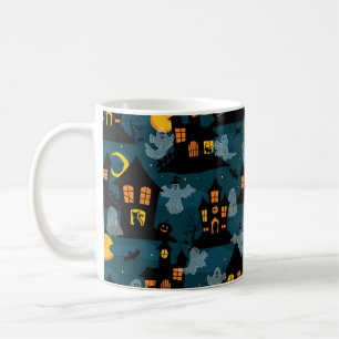 Haunted Neighbourhood Halloween vintage Seamless P Coffee Mug