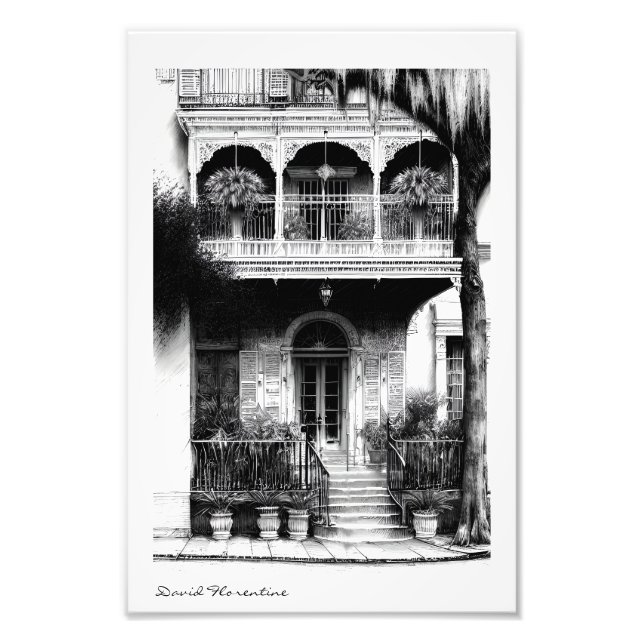 Haunted New aorleans Home 3 Photo Print (Front)