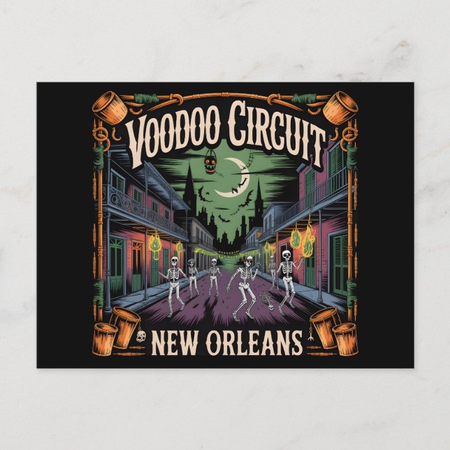 Haunted  New Orleans Louisiana Halloween Art  Holiday Postcard (Front)