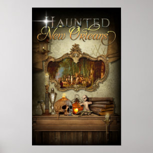 Haunted New Orleans Voodoo Spiritual Altar Poster