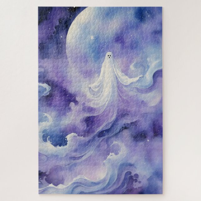 Haunted Night - Ghostly Spirit in the Stars Jigsaw Puzzle (Vertical)