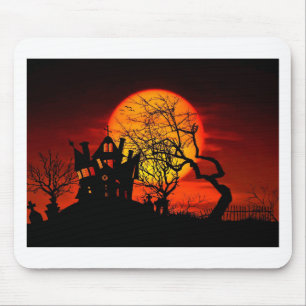 HAUNTED NIGHT, HAUNTED HOUSE! (Halloween) ~ Mouse Pad