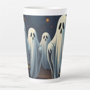 Haunted Night Illustration Latte Mug