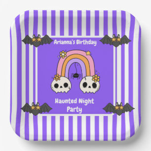 Haunted Night Party Birthday  – Halloween night Paper Plate