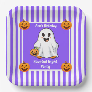 Haunted Night Party Birthday  – Halloween night Paper Plate