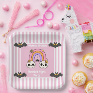 Haunted Night Party Birthday – Halloween night Paper Plate