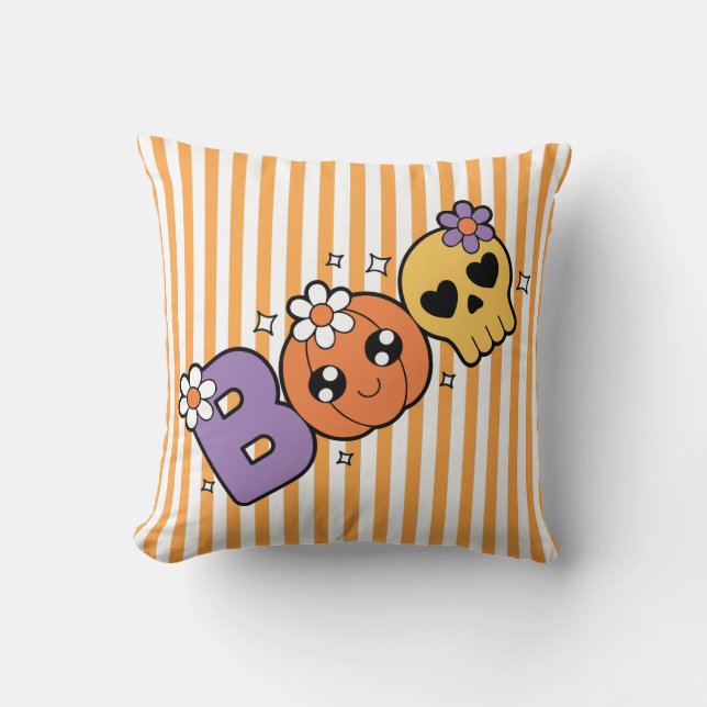 Haunted Night Party Birthday  – Halloween night Throw Pillow (Front)