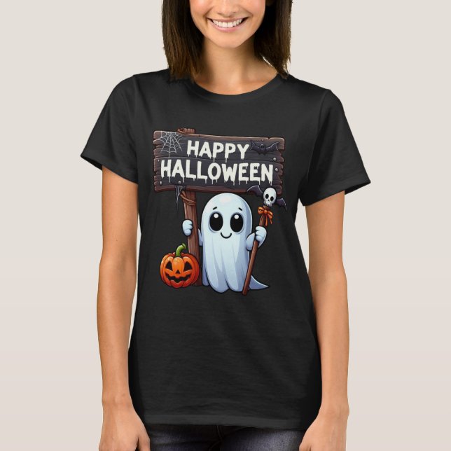 Haunted Night: Shadows and Spirits T-Shirt (Front)