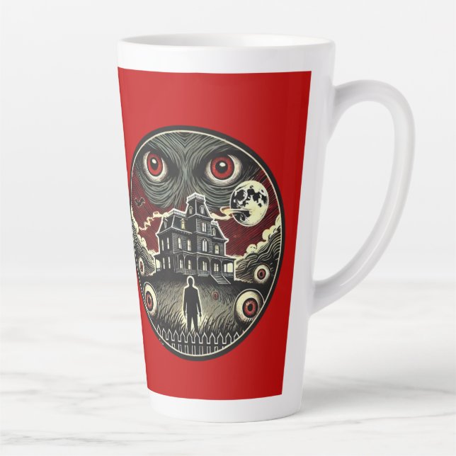 Haunted Nightmares Halloween Latte Mug (Right)