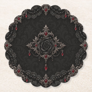 Haunted Nun Gothic Halloween Paper Plate Coaster