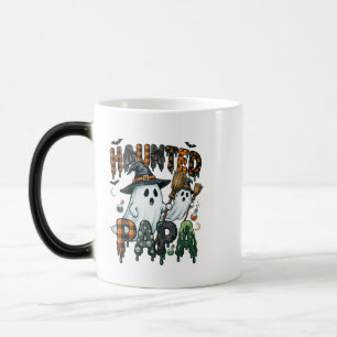 Haunted Papa Halloween Ghost Design Magic Mug