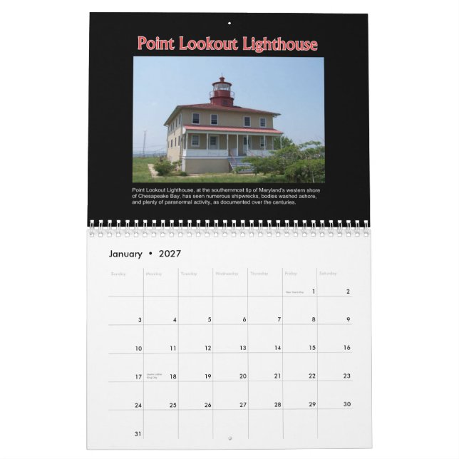 Haunted Places in The United States Wall Calendar (Jan 2027)
