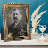 Haunted Portrait | Plaque | Moustache Man