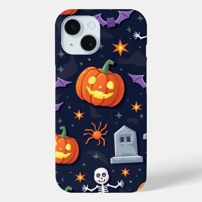 "Haunted Protection : Spooktacular iPhone 15 Coque (Verso)