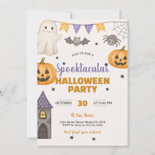 Haunted Pumpkin & Ghost Bash Card