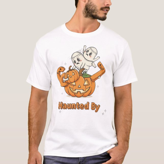 Haunted Pumpkin Ghost Ride T-Shirt (Front)