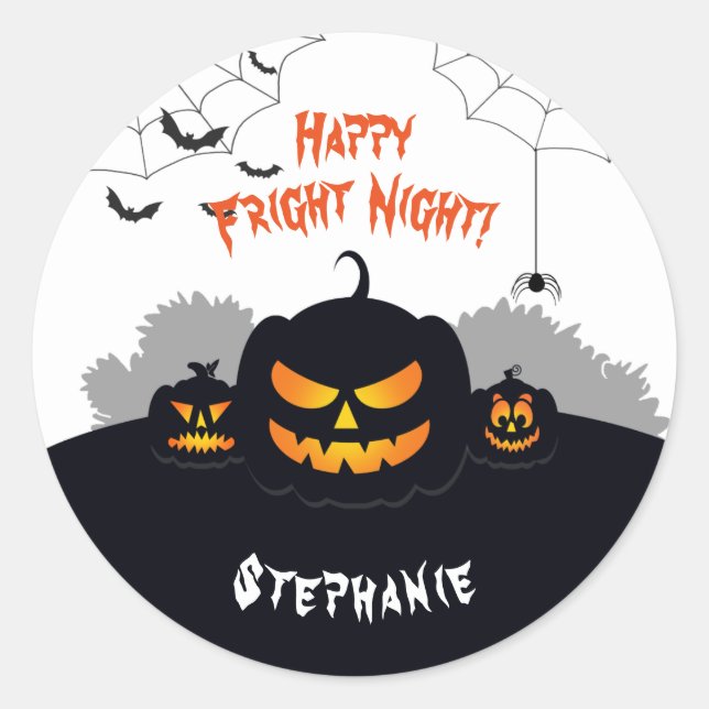 Haunted Pumpkin Patch Classic Round Sticker (Front)