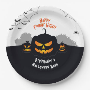 Haunted Pumpkin Patch Paper Plate