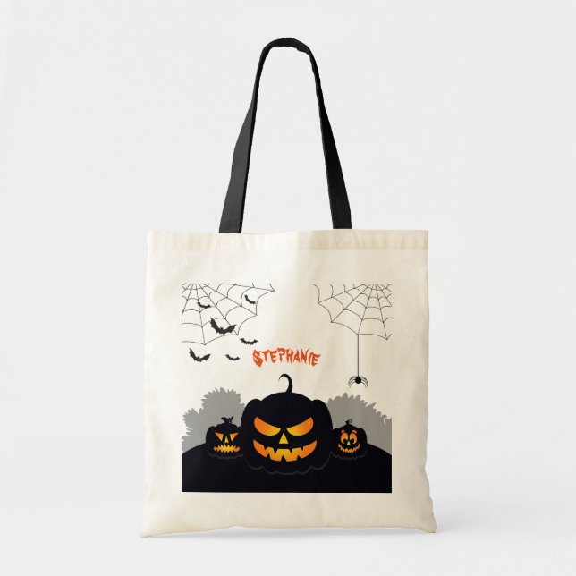 Haunted Pumpkin Patch Tote Bag (Front)