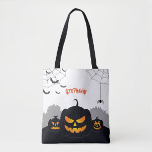 Haunted Pumpkin Patch Tote Bag