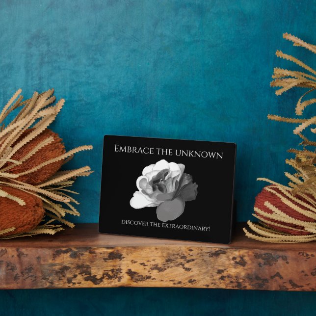 Haunted Rose Gothic Poster - Embrace the Unknown Plaque (Side)