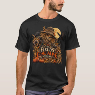 Haunted Scarecrow Halloween Party Paper Plates T-Shirt