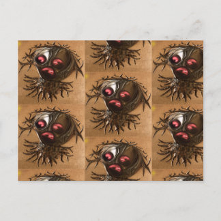 Haunted Scarecrow Head Holiday Postcard