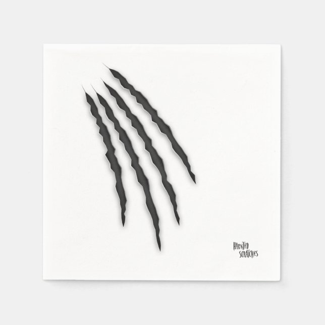 Haunted Scrachtes Halloween  Napkin (Front)