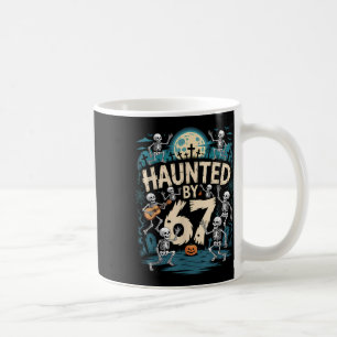 Haunted Six Seven 6 7 Meme 67 Skeleton Hand Hallow Coffee Mug