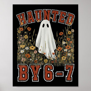 Haunted Six Seven 6 7 Meme 67 Skeleton Hand Hallow Poster
