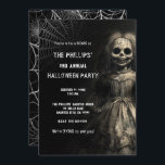 Haunted Skeleton Doll Halloween Costume Party Invitation<br><div class="desc">Customize for any event</div>