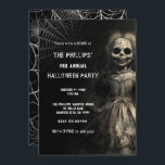 Haunted Skeleton Doll Halloween Costume Party Invitation<br><div class="desc">Customize for any event</div>