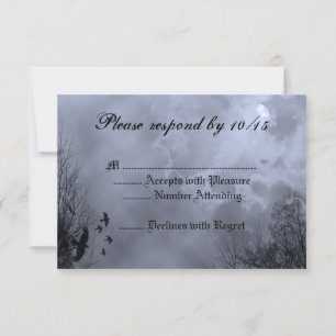 Haunted Sky Blue Mist Custom RSVP Invitation