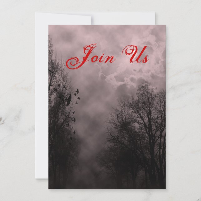 Haunted Sky Custom Halloween Invitation Template (Front)
