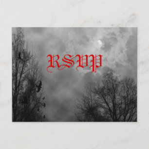 Haunted Sky Custom RSVP Postcard